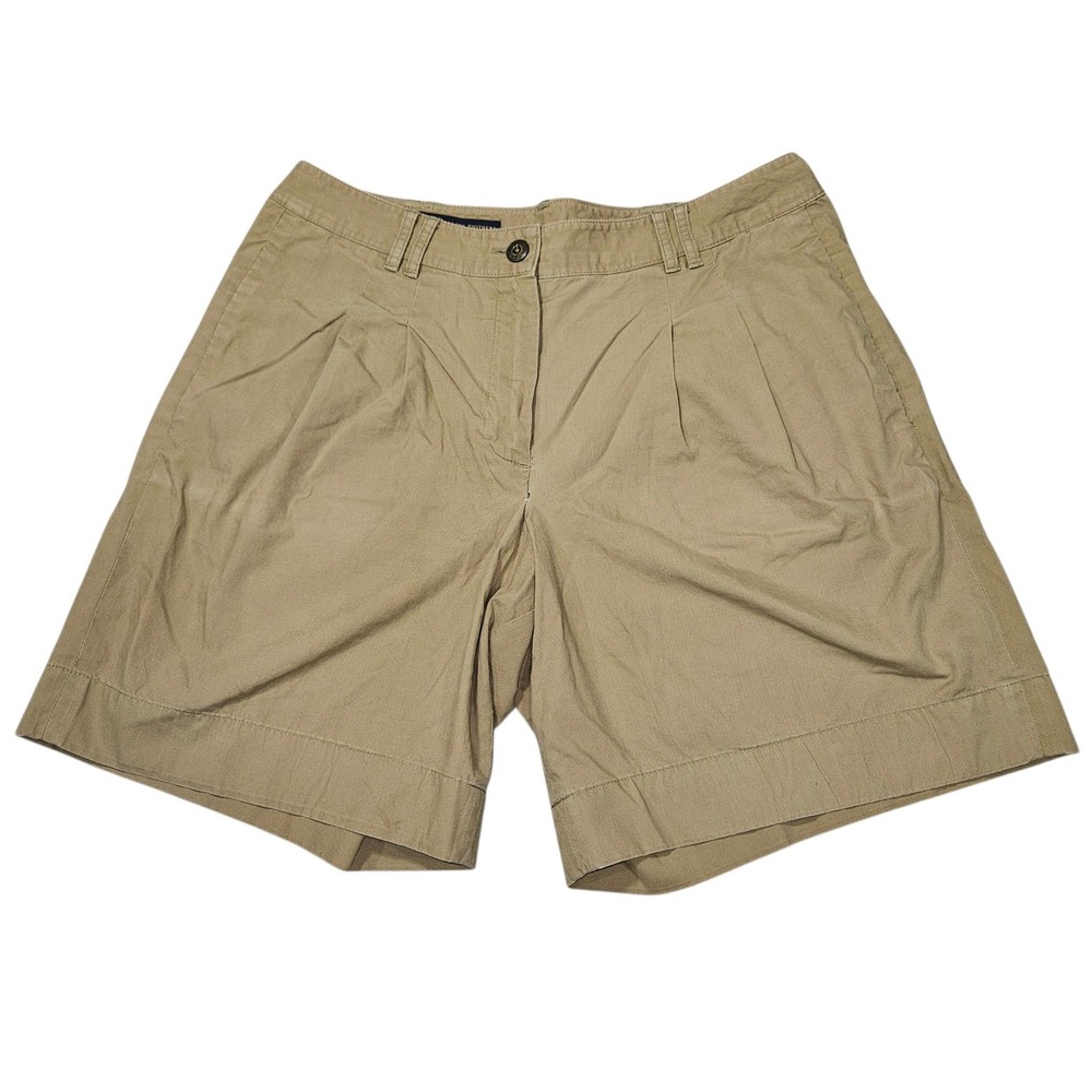 Brooks Brothers 346 Pleated Chino Shorts Khaki Tan Cotton Sz 6